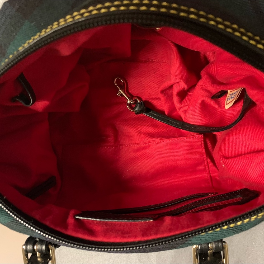 Dooney & Bourke Tartan Small Bag with Red Lining - Picture 4 of 9